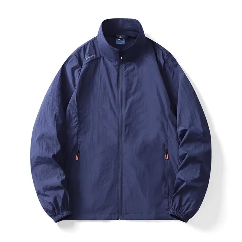 Summer Mens Lightweight Jacket Full Zip Sun Protection Coats Long Sleeve Streetwear for Men Hiking Fishing Pockets 250614