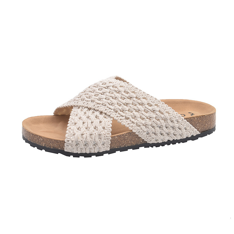 Ddmyoutdoor Casual Cross Boken For Women Summer New Knitted Slippers Thick Sole Outdoor Sandals Outdoor Shoes