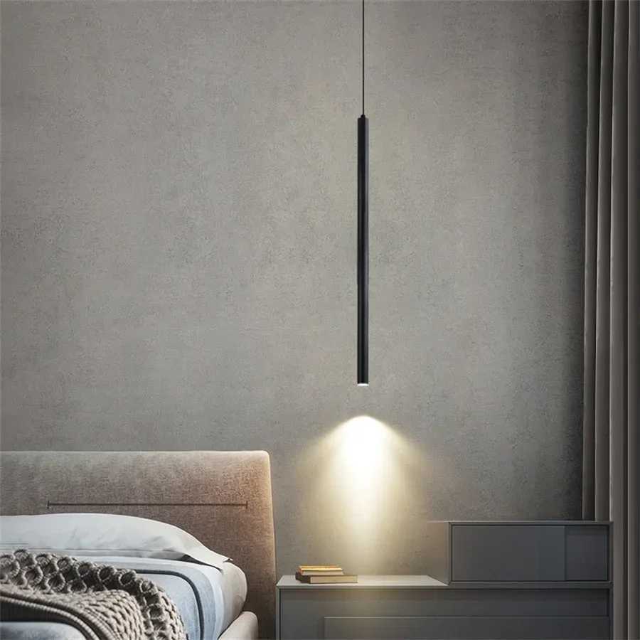 Modern Cylinder Led Pendant Light For Bedside Spotlight Pendant Lamp Long Tube lamp Dining Room Living Room Bedroom Hanging LampXJ2500613