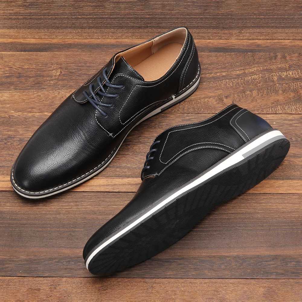 7-13 Mens Casual Shoes Comfortable 2024 Brand Leather Loafers Men XJ250614