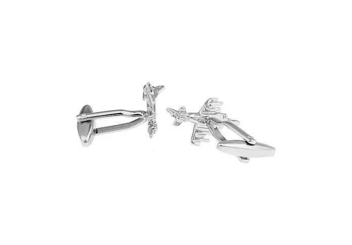 Mens Fighter Cufflinks Quality Brass Material Silver Color Airplane Design Cufflinks Wholesale Retail XJ250614