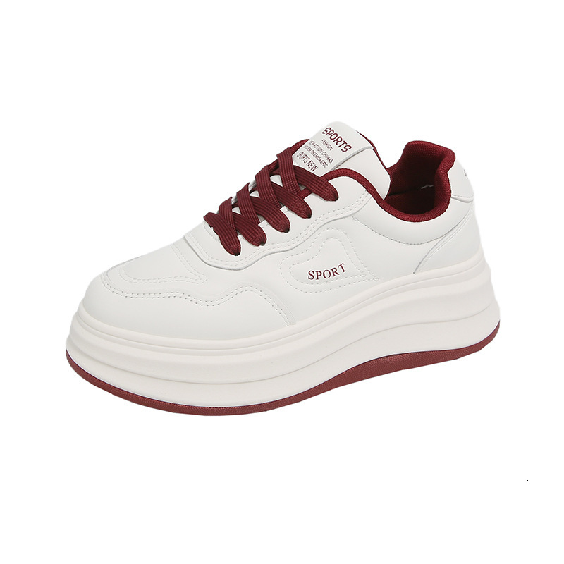 Ddmysports Ins White Sneakers New For Women Spring Student Sports Running Casual Shoes Thick Soled Height Increasing Hb Outdoor Shoes