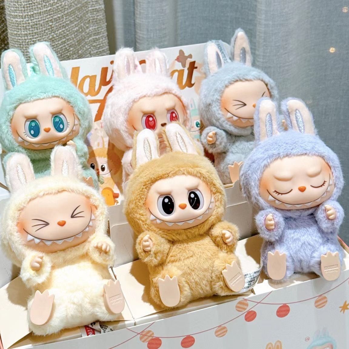New wholesale in stock Labubu plush aroon action animation la bubu character doll hobby pendantdecoration cute mysterious PVC Childrens Day surprise l