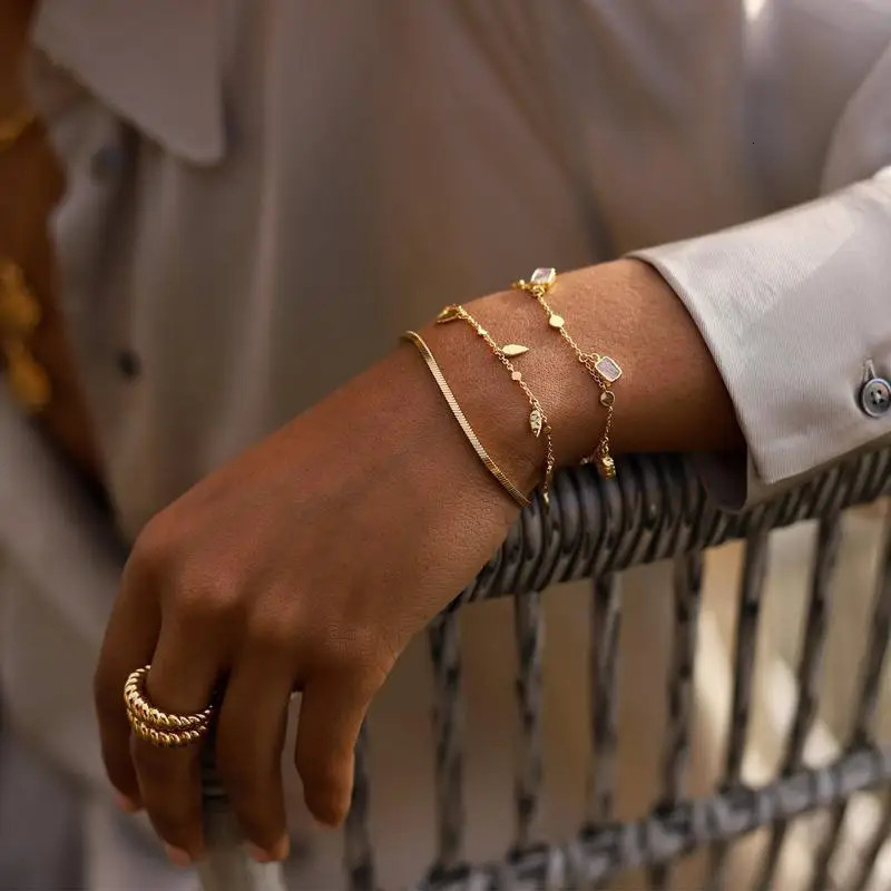 Birthstone Zirconia Thin Chain Link Cross Bracelet Stainless Steel Womens Adjustable Link Stacked Layered Chain Bracelets 250610