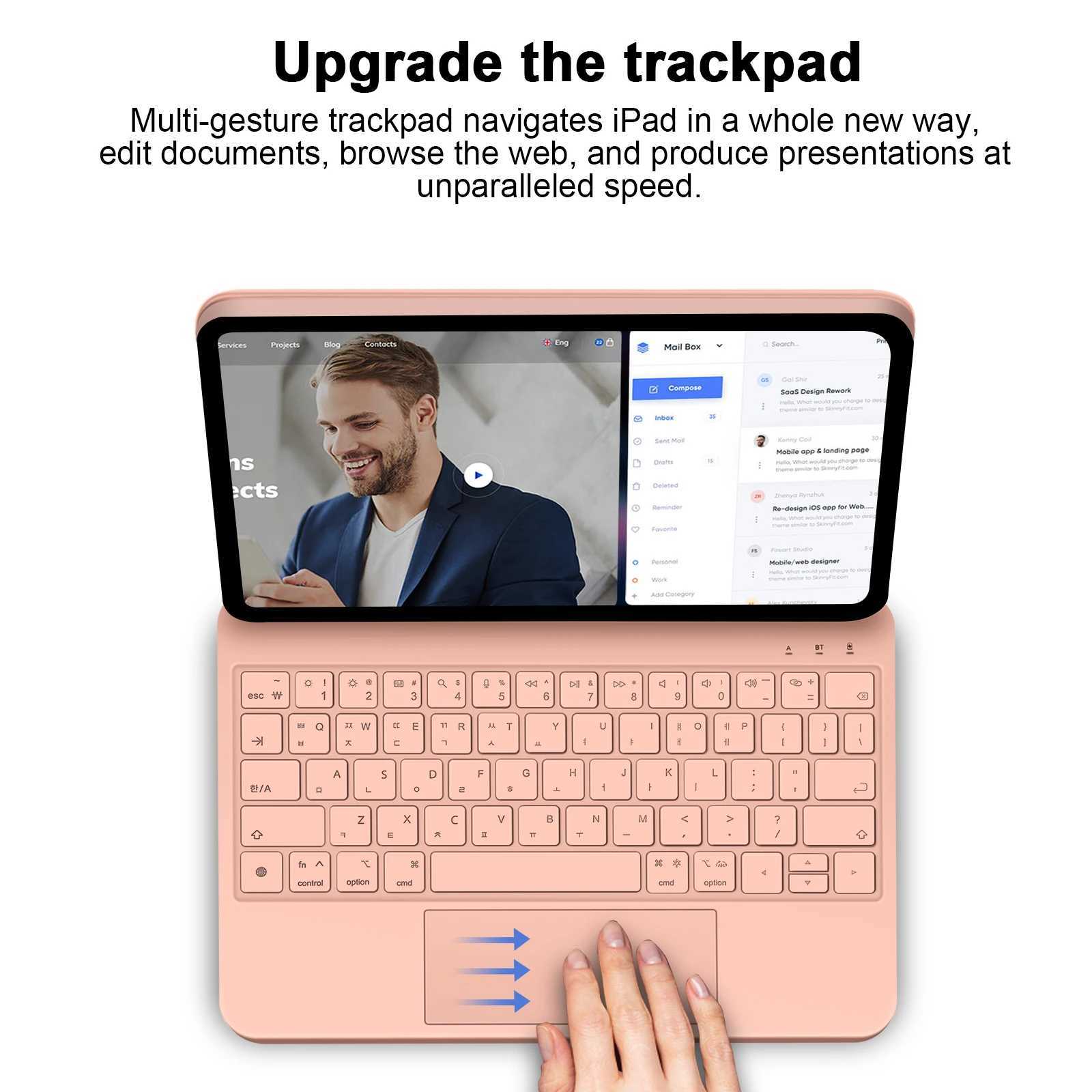 GOOJODOQ Magic Keyboard for iPad Pro 11 Inch 4th/3rd/2nd/1st Gen iPad Air 11 M2 M3 Air 4 Air 5 Floating Stand Bluetooth Keyboard X250614