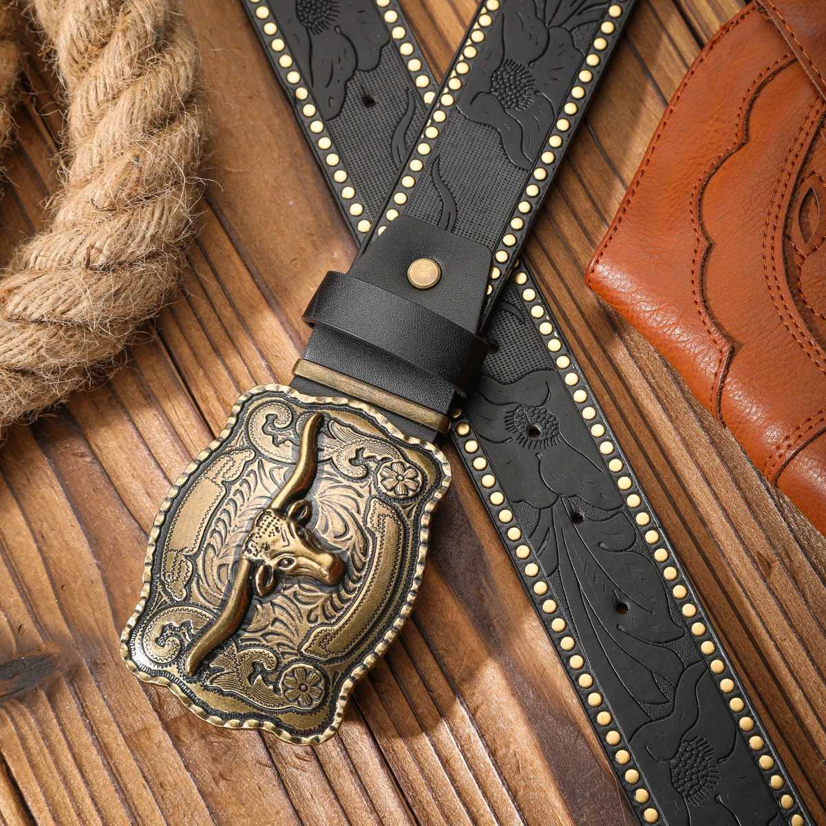 Vintage meets fashion!Alloy buckle PU belt suitable for both men and women to create a personalized Western style. X250614