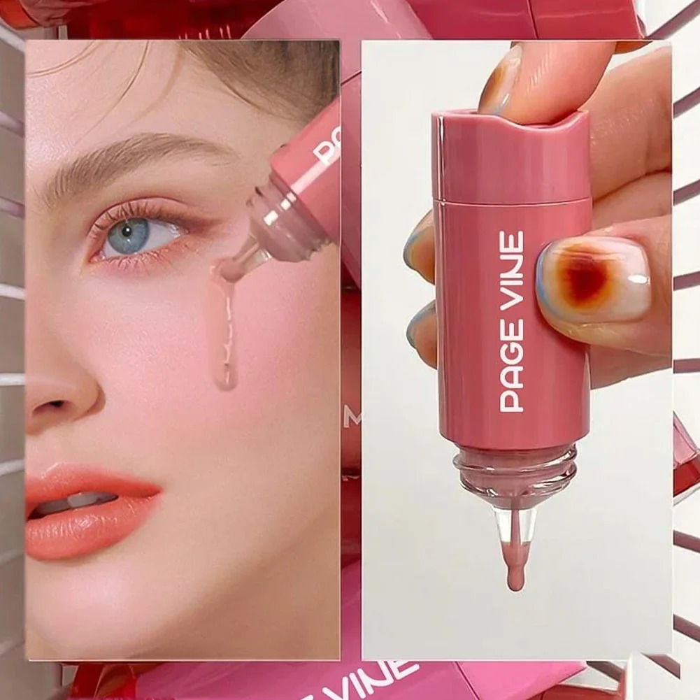 Liquid Blush Brighten Natural Rouge Multifunctional Matte Lipstick Shadow Cheek Spot Coating Blush 250614