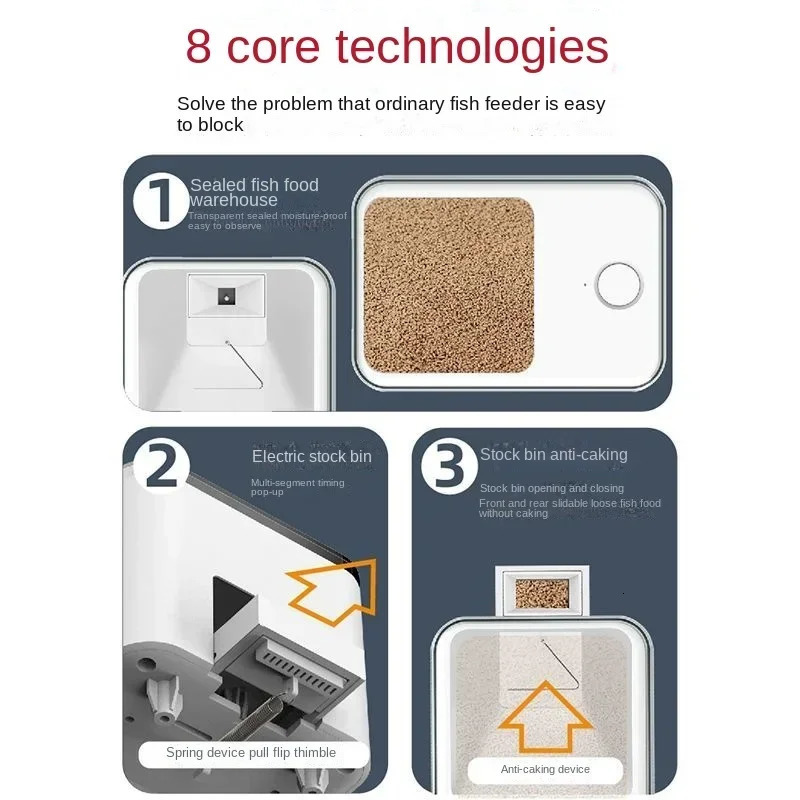 Automatic Aquarium Fish Tank Feeder Timing/Wifi Wireless Smart Phone App Intelligent Ser Voice Remote Control Fish Feeding 250624