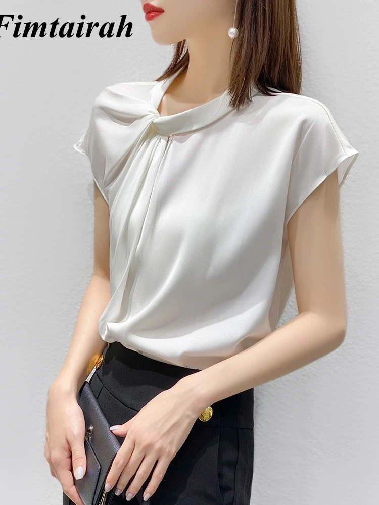 Fimtairah 6A 25MM White Silk Shirt Women short-sleeved high-end heavy Summer Spring summer mulberry silk top T-shirt 250609