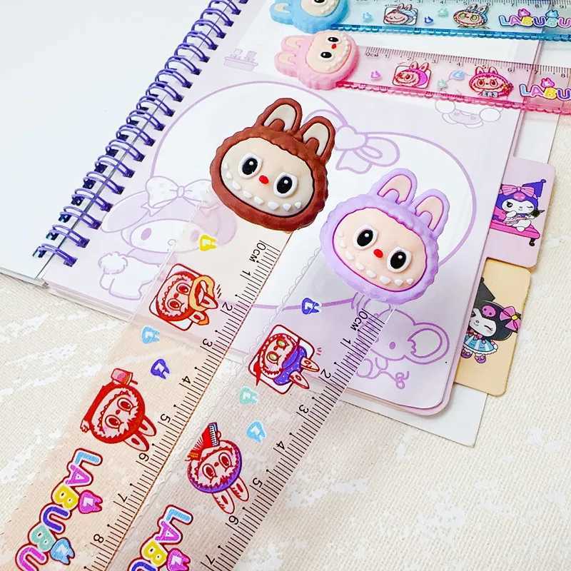 15cm Labubu Rulers Cute Stationery for Elementary School Students Straight-line Measurement Drawing Rulers Wholesale Z250614
