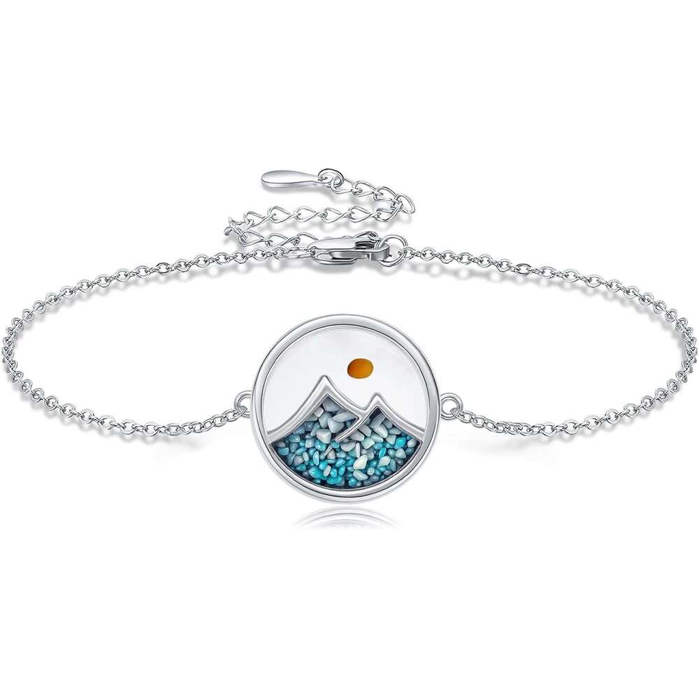 S Sterling Sier Mountain Mustard Seed Bracelet Christian Faith Jewelry Gifts for Women Mom