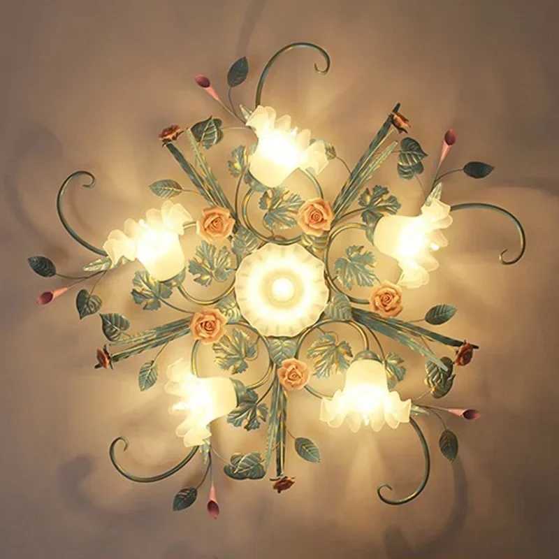 Nordic Flower LED Ceiling Lights for Living Room Dining Kitchen Bedroom Loft Study Lamp Home Decor Chandeliers Lighting FixturesXJ2500613