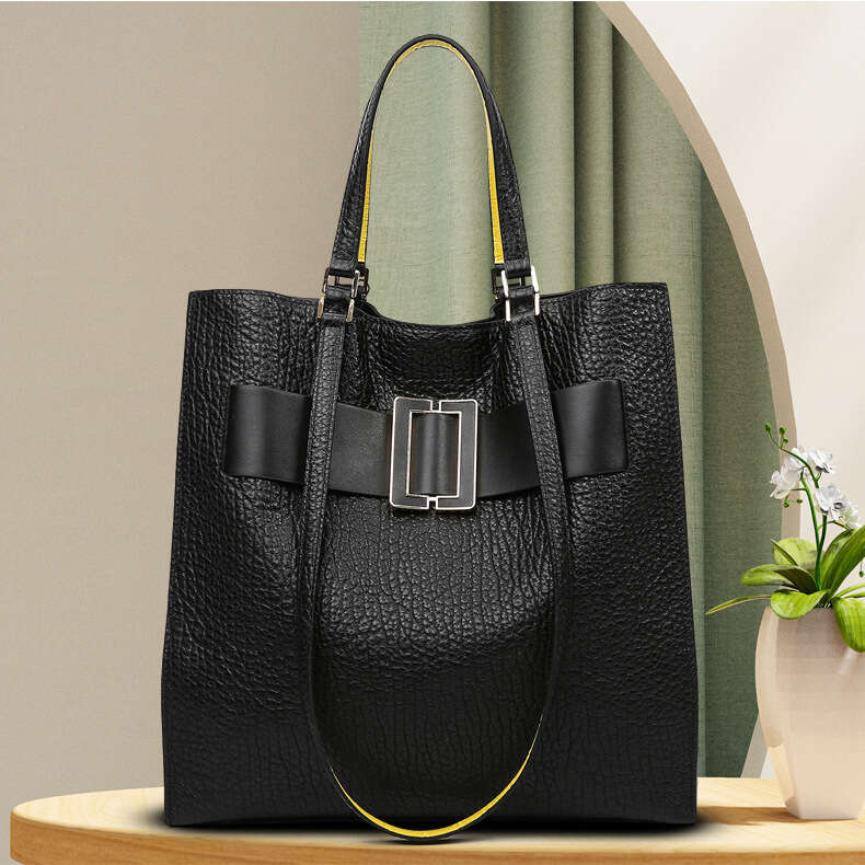 Handbag New Style High-End Soft Leather Tote Versatile Large Capacity Women's Bag Can Be Shoulder Carried