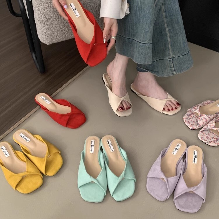 Ddmyoutdoor Ddmyoutdoor Flat French Style Women S For Outdoor Wear New Summer Soft Sole Versatile Beach Slide Sandals Shoes Outdoor Shoes