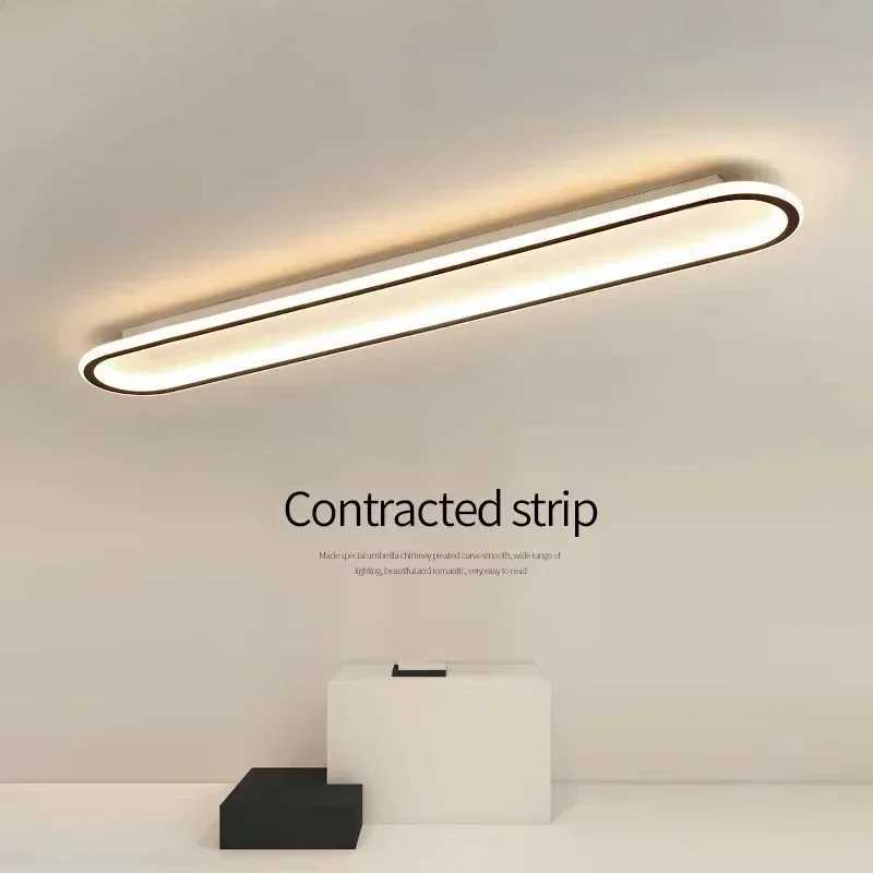 Modern LED Ceiling Light Oval Black Aisle 40/60/80cm Ceiling Light For Bedroom Porch Living Room LED Indoor Lamps and Lighting XJ2500613