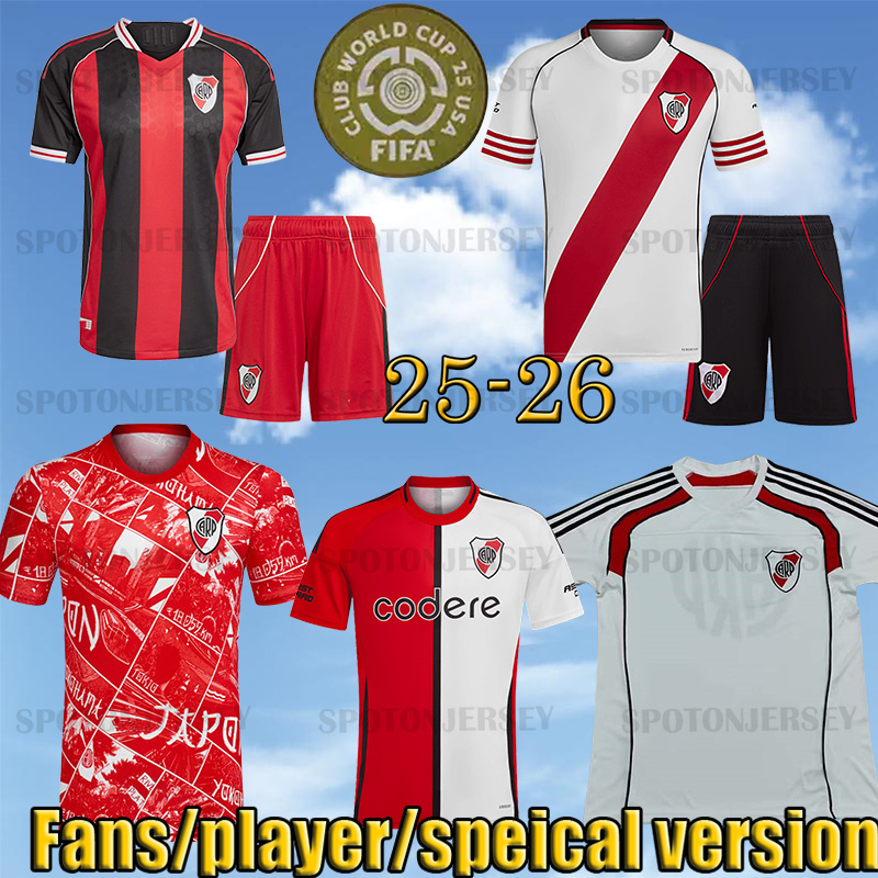 25/26 River Plate soccer jerseys men set kids kit 2025 2026 Camiseta de futbol DE LA CRUZ BELTRAN BORJA SOLARI SIMON football shirt Fans Player version home away third