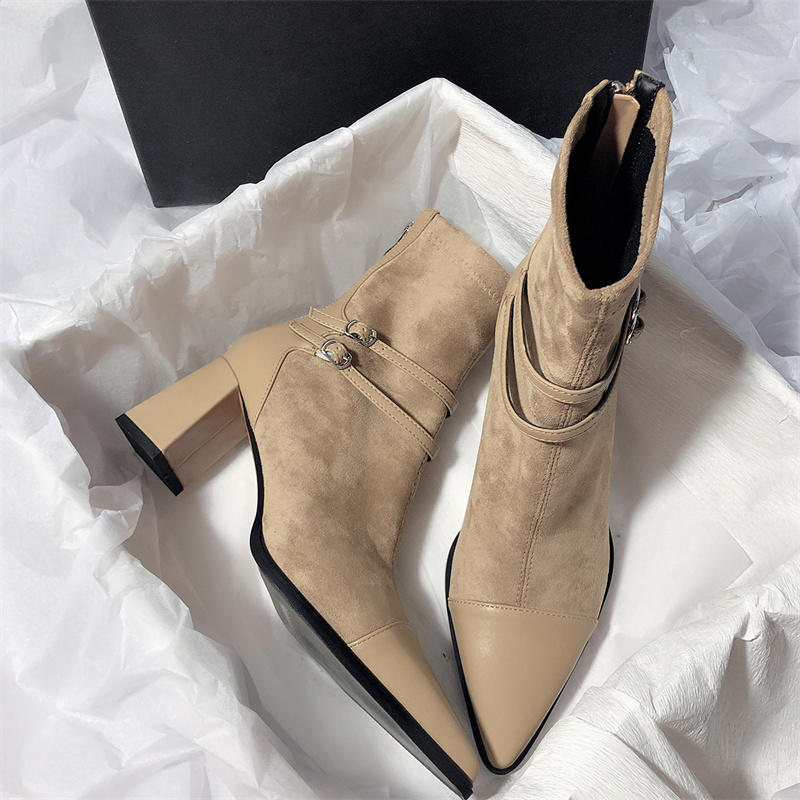 Free shipping designer boots 2025 new fashion casual high-end texture solid color short boots Martin boots for womens