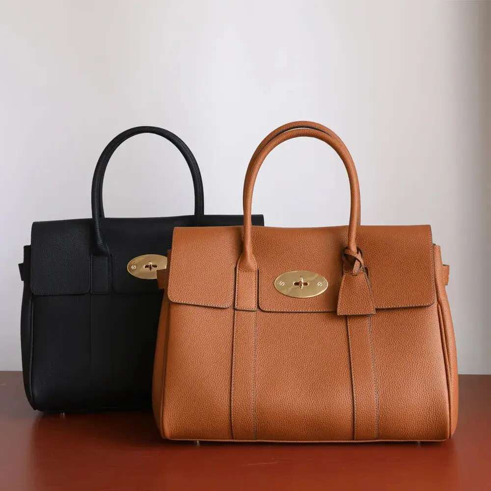 Designer Bag Spring Genuine Leather Women Briefcase Female Versatile Shoulder Crossbody Bags Handbags Ladies Large Luxury Bag Commute Totes Brown