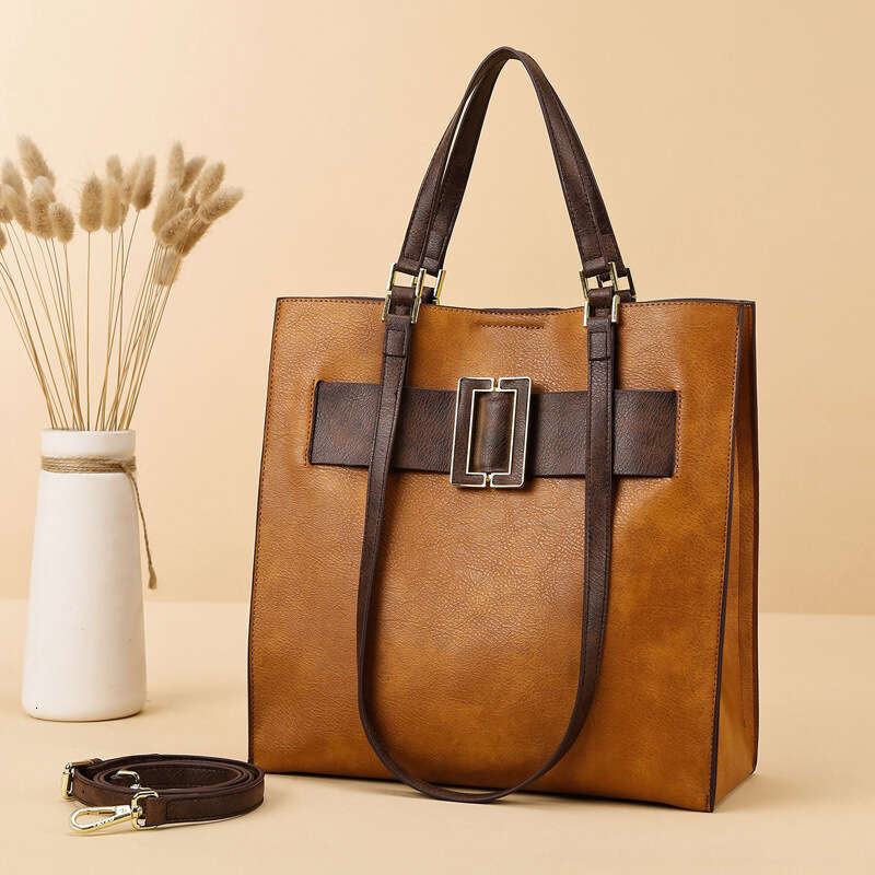 Handbag New Style High-End Soft Leather Tote Versatile Large Capacity Women's Bag Can Be Shoulder Carried