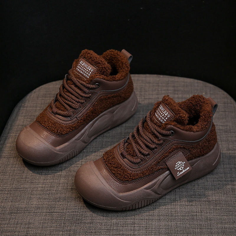 Ddmysports Martin Autumn Winter New Snow Fleece Lined Short Thick Sole Cotton Women S Shoes Boots Outdoor Shoes