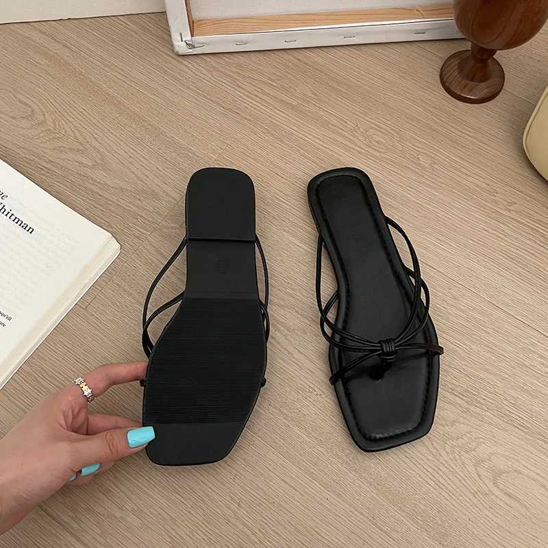 Sandals Women Summer New 2025 Version Clip Toe Flip Flops Outdoor Fashion Flat Casual Non-slip Sandals Female Beach Mules Z250614