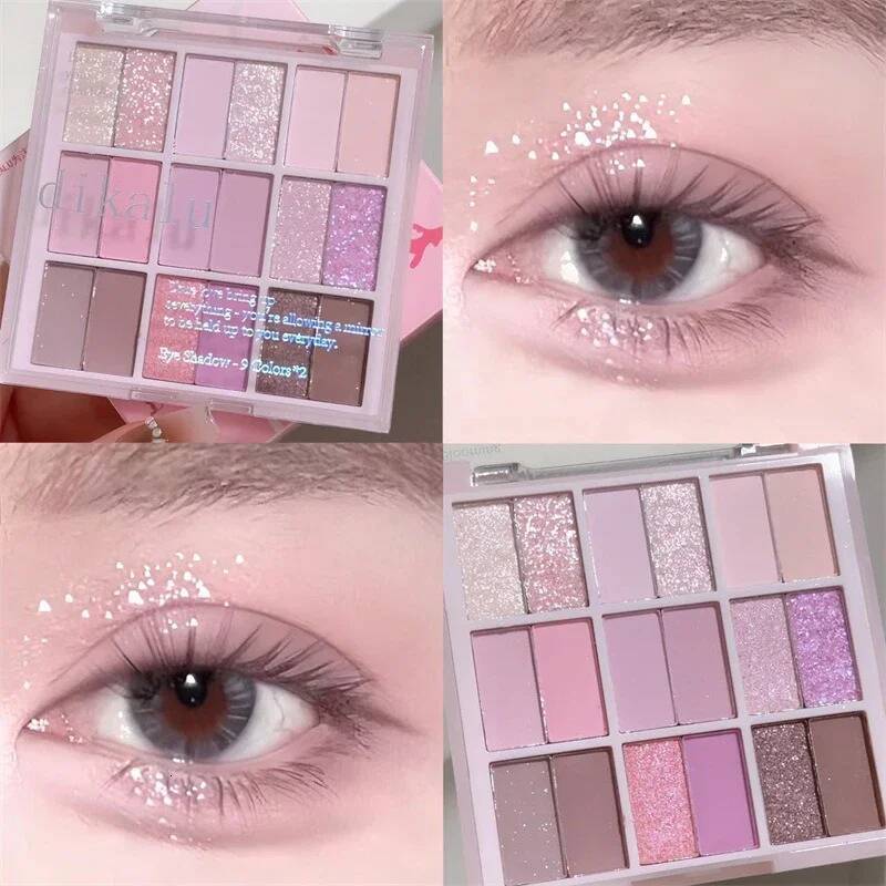 18Color Gliter for Eyes Long Lasting Korean MakeUp Eyeshadow Palette Cosmetics Eye Shadow
