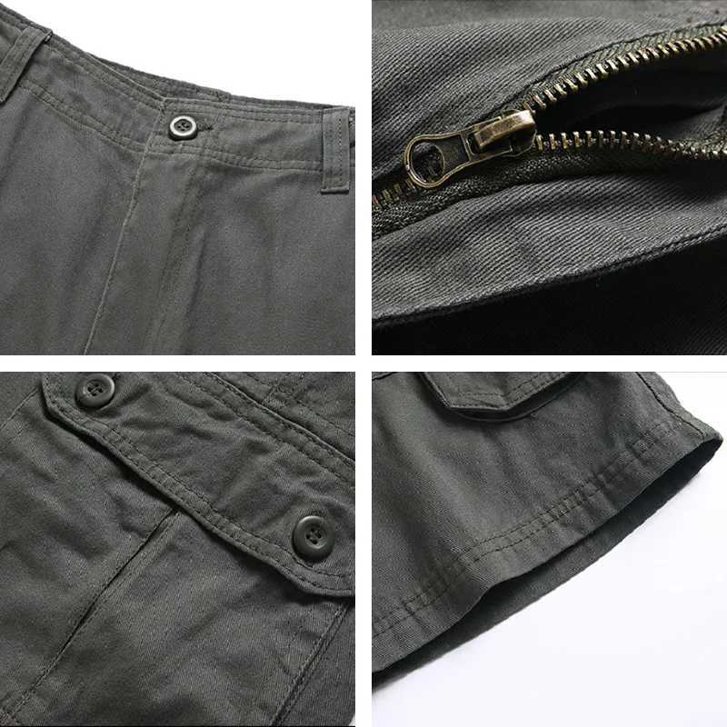 Summer Mens Cotton Cargo Shorts Men Fashion Multi Pockets Military Short Men Outdoor Army Casual Joggers Short Male Plus Size 44 W250614