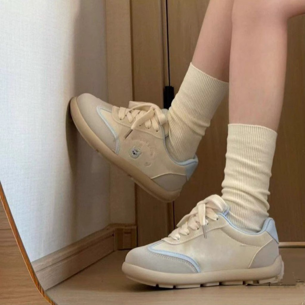 Ddmysports Platform White Sneakers For Women Summer New Style Student Versatile Casual Lightweight Soft Sole German Training Shoes Ins Trend Outdoor S