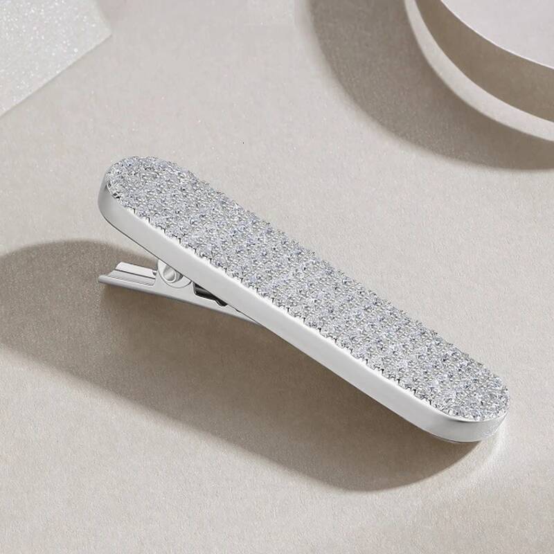 2025 Sparkle Heart Star Full Dia Hairpins For Girl Sier Jewelry Women's Moissanite Hair Clip With GRA Gift