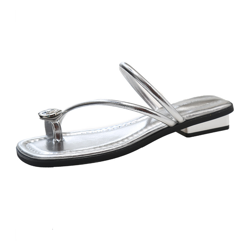 Ddmyoutdoor Ddmyoutdoor Women S Summer Open Toe New Fairy Style Low Heel Slippers Outdoor Wear Suitable For Dresses Flat Ring Sandals Shoes Outdoor Sh