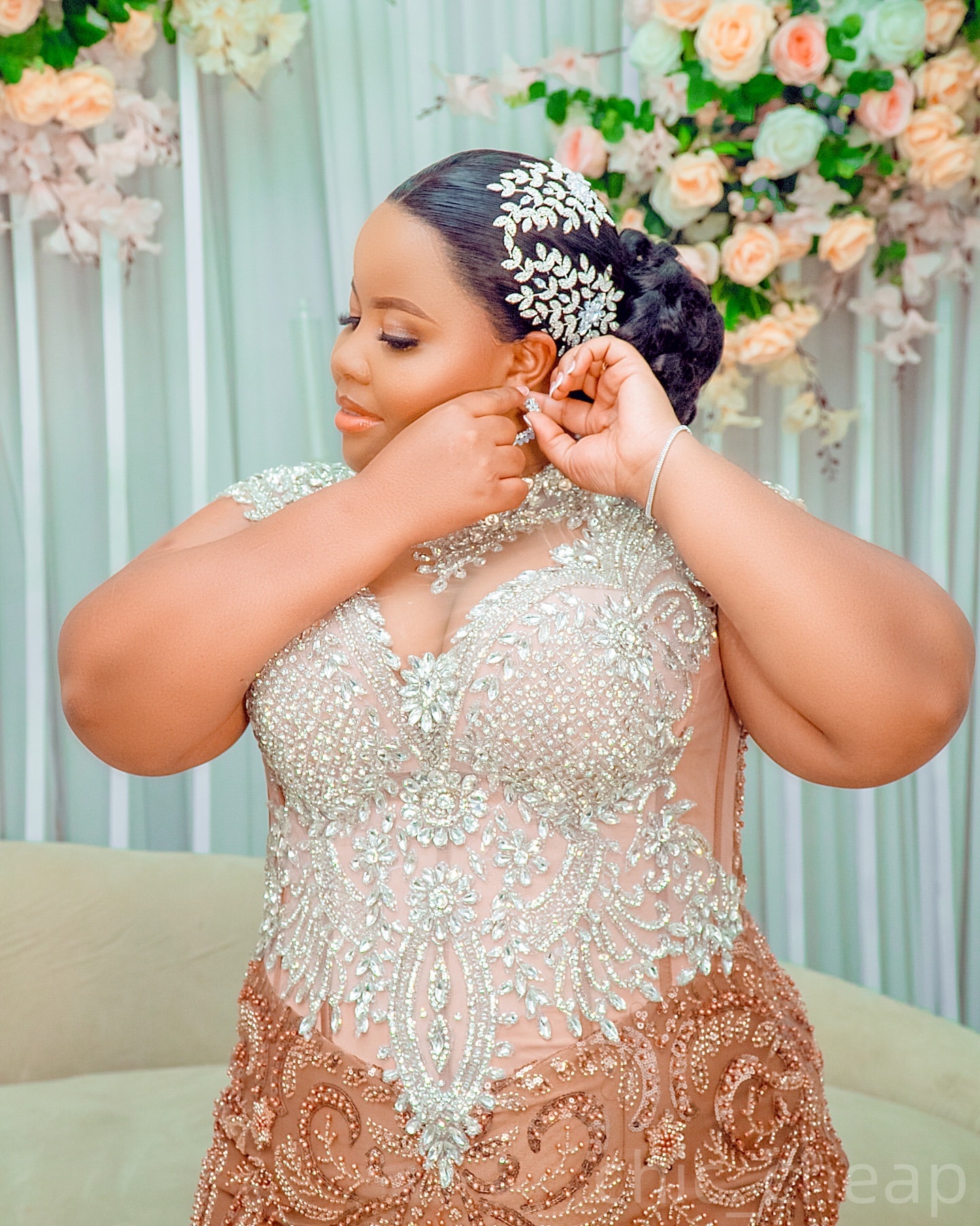Brown Mermaid Prom Dresses 2025 Lace Crystals Illusion Full Sleeves Evening Formal Party Second Birthday Engagement Gowns Plus Size Dress For Special 