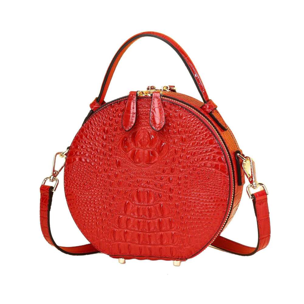 Pattern Himalayan Women's Crocodile Round Cake New Large Capacity Crossbody Summer Shoulder Handbag Accordion Bag Trendy