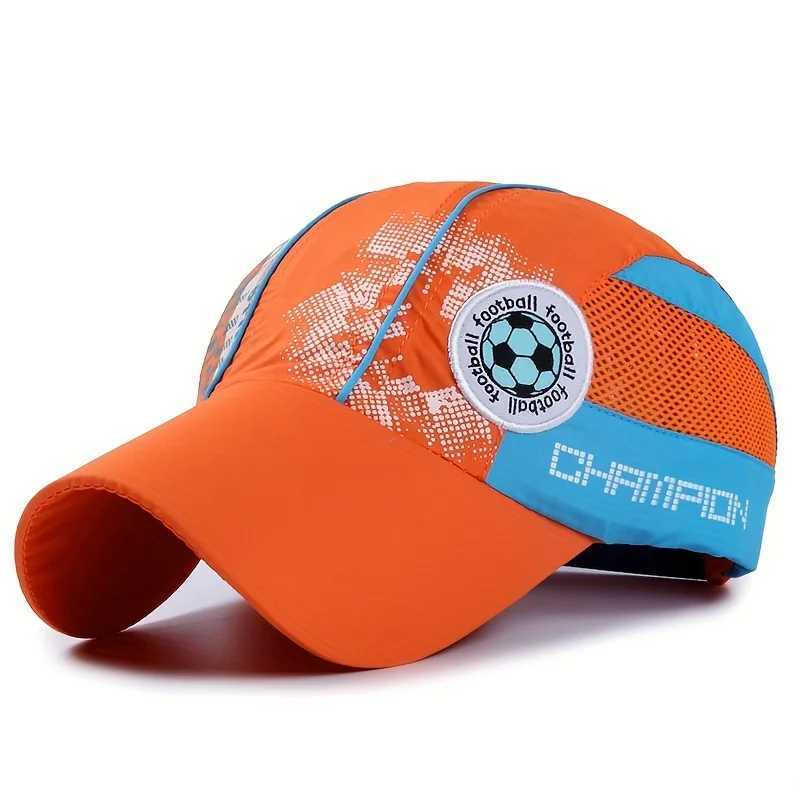 Summer Quick Dry Mesh Baseball Cap for Children Boys Girls Breathable Sport Dad Hat Snapback Comfortable Lightweight Cap W250614