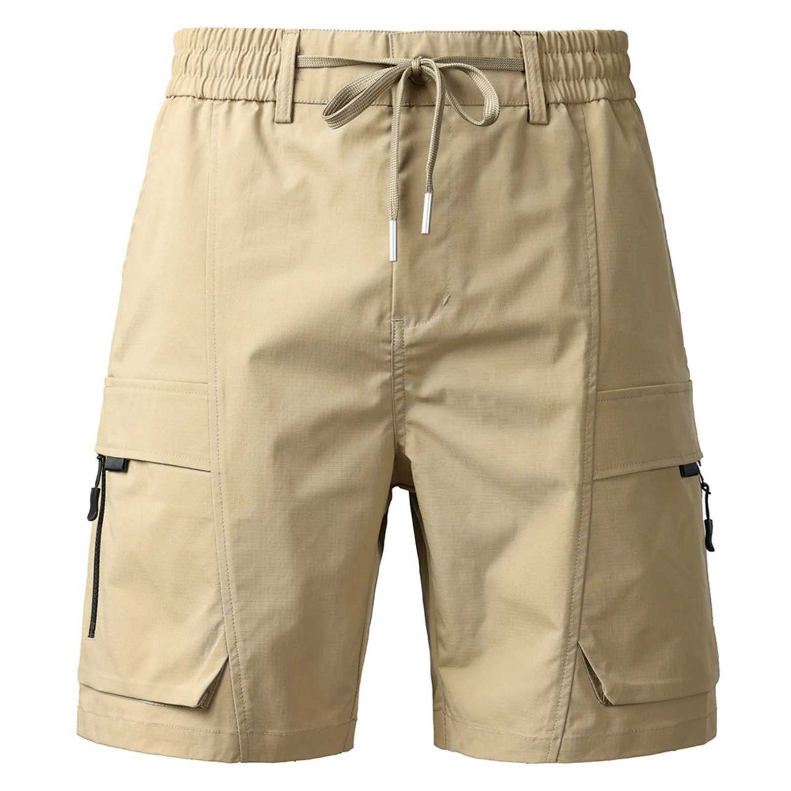 Mens Summer Quick-Drying Shorts Multi-Pocket Cargo Shorts Straight Casual Five-Point Pants Outdoor Sports Pants Beach Shorts W250614