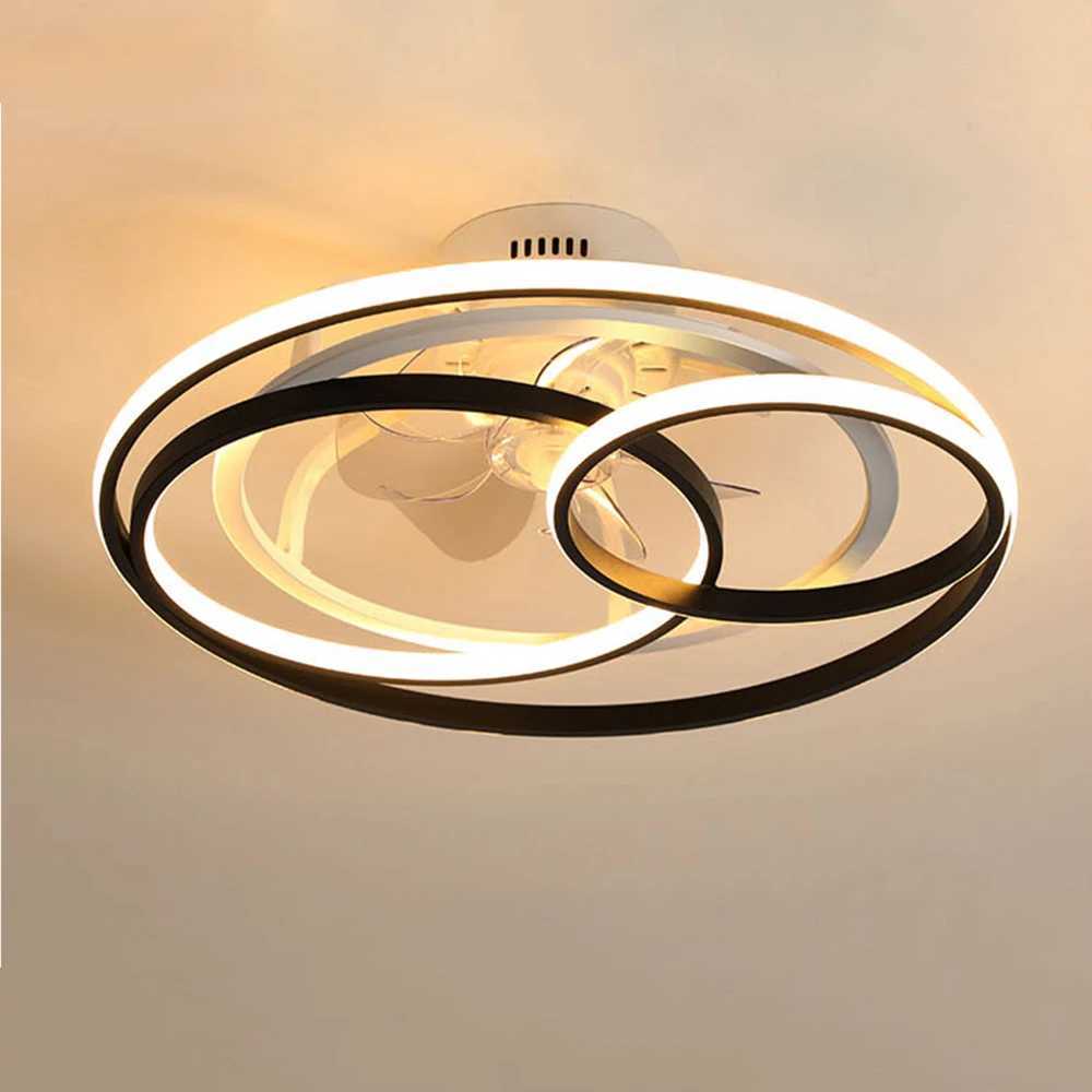Ceiling Fan with Light and Remote Control Modern LED Semi Flush Mount Ceiling Light Silent Fan Ceiling Lamp for Living Room XJ2500613