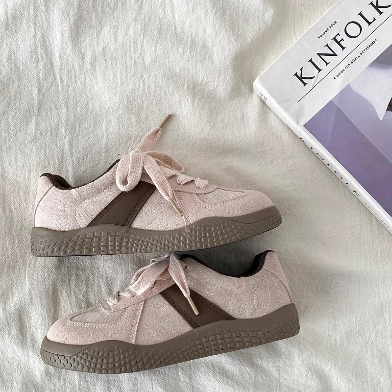 Ddmysports Spring Summer Thick Soled German Training For Women New Versatile Casual Bread Board Chic White Shoes Outdoor Shoes