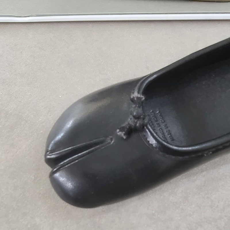 Ddmysheep Ddmysheep CM Height Increasing Pig Split Toe Summer Flat Single Ballet Horse Hoof Shoes Axi Brother Style Slip On