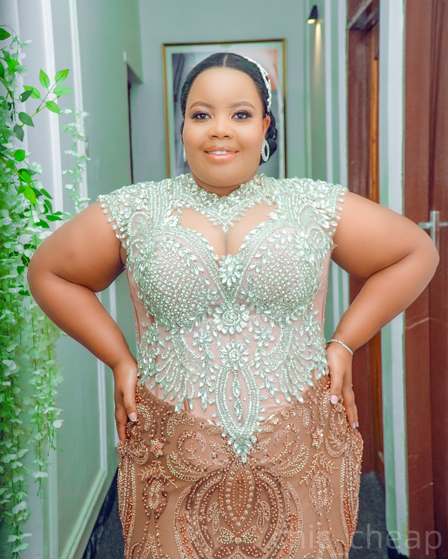 Brown Mermaid Prom Dresses 2025 Lace Crystals Illusion Full Sleeves Evening Formal Party Second Birthday Engagement Gowns Plus Size Dress For Special 