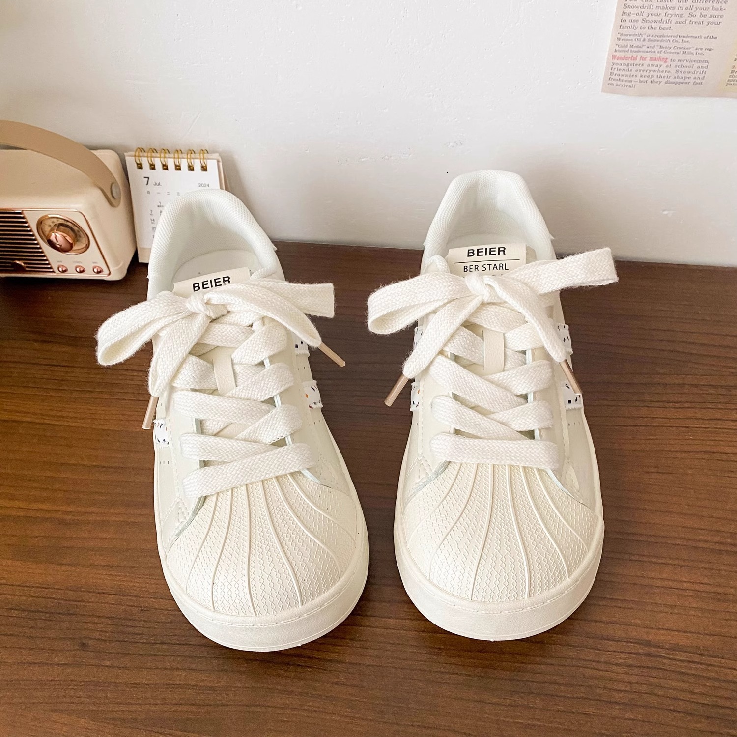 Ddmysports Shell Toe White Sneakers For Women Summer New Breathable Versatile Casual Flat Student Sports Shoes Outdoor Shoes