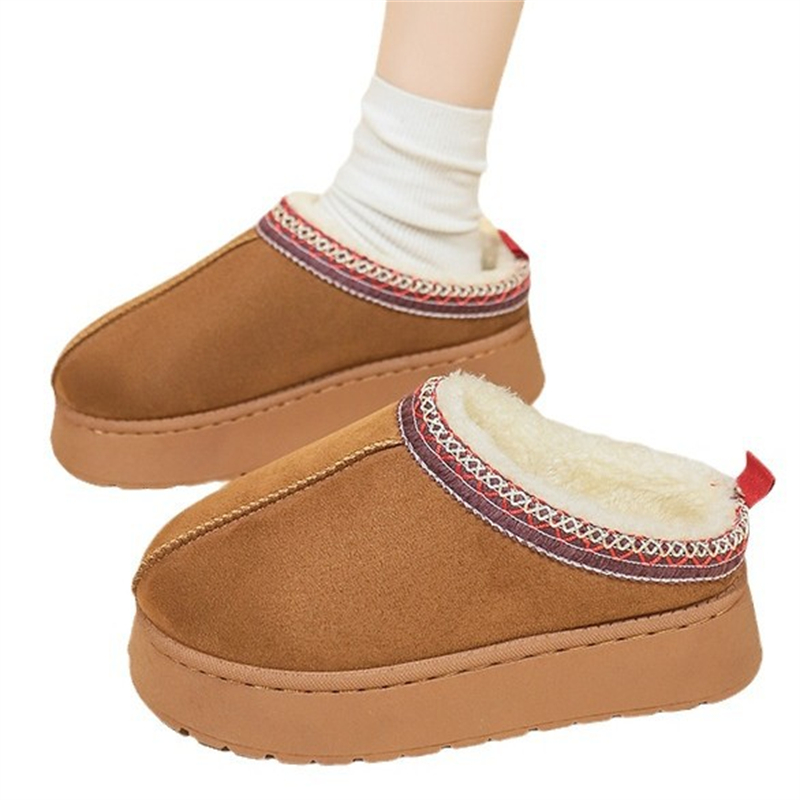 hot free shipping designer slippers for woman winter new Indoor outdoor wear warm vintage casual Snow boots black white brown Plush sandals
