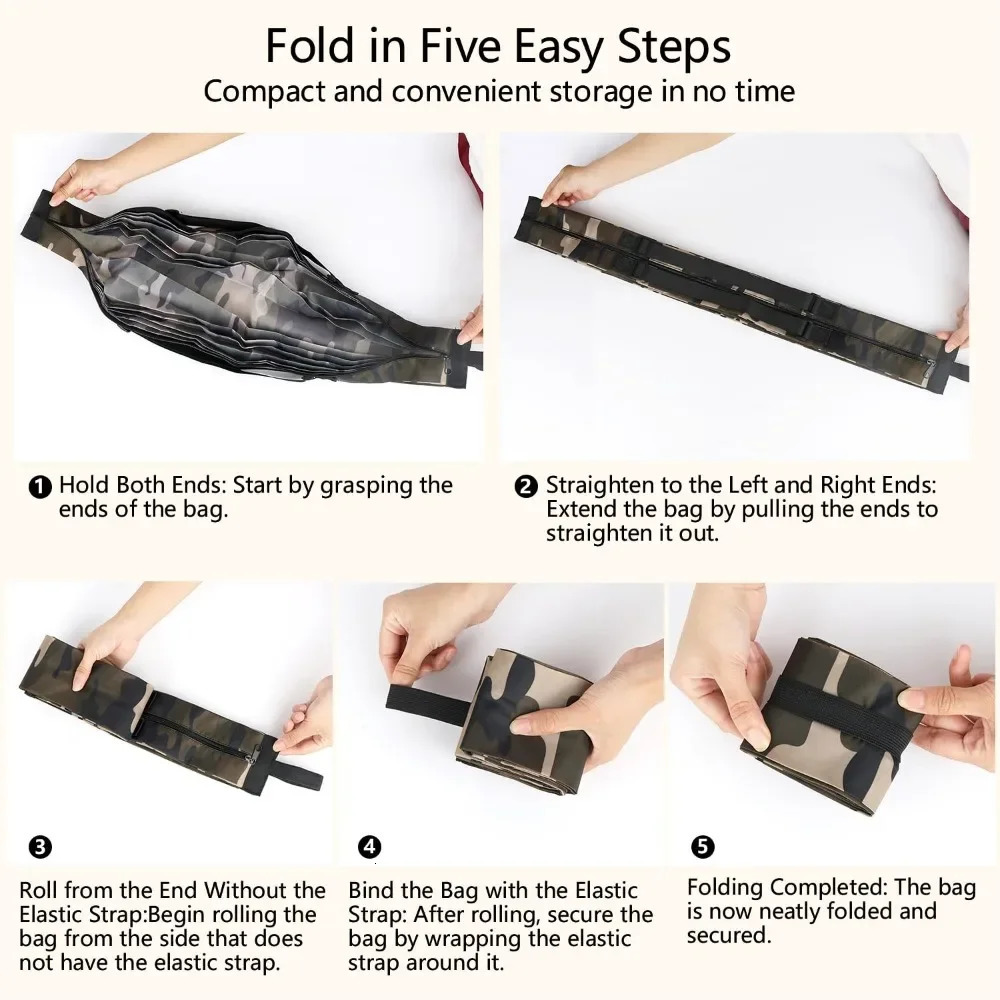 Reusable Grocery Bags Foldable Shopping Storage Tote Waterproof Nylon Cloth Travel Container Portable Duffle Bag Home Organizer 250610