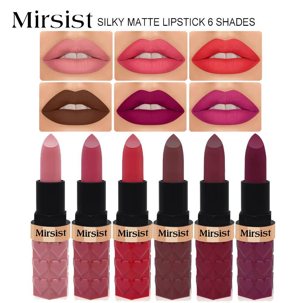 Waterproof Dark Matte Chestnut Lipstick Velvety Smooth Lasting Rich Pigment Everyday Makeup Moisturizing Non Cup Lip Stick happy