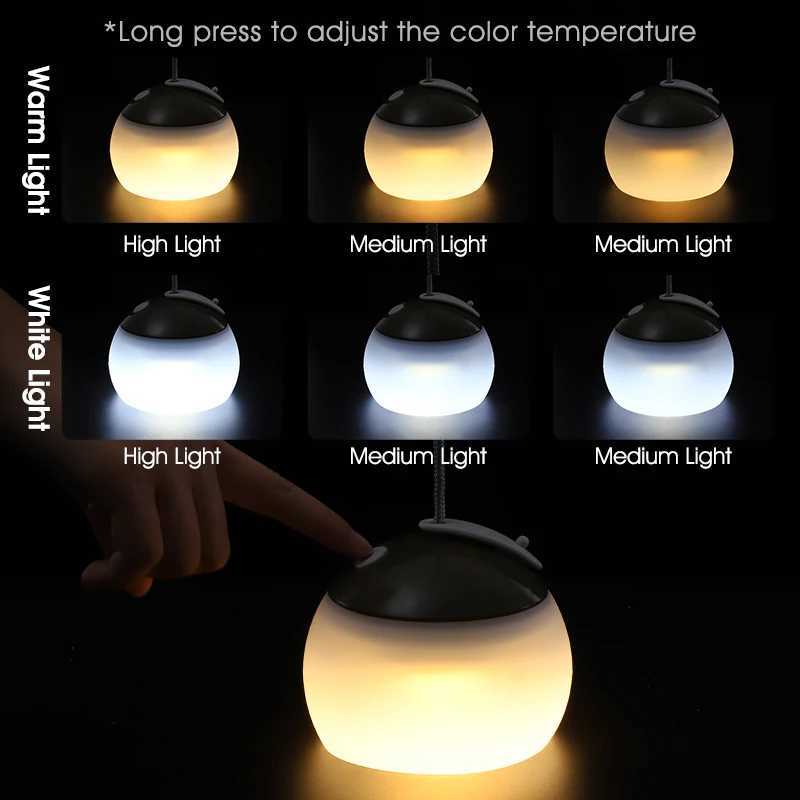 WEST BIKING Camping Tent Hanging Light Portable Camping Lanterns USB Rechargeable LED Light Camp Lamp for Outdoor Emergency W250613