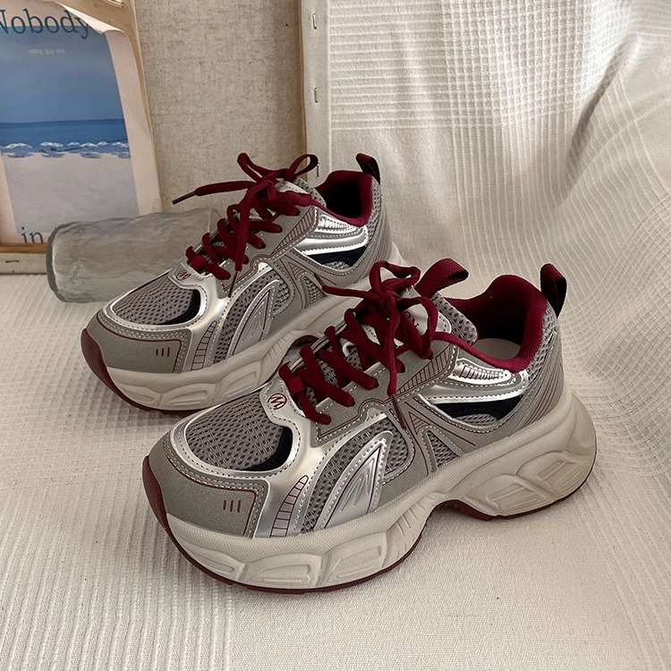 Ddmysports Versatile Thick Soled Dad For Women Spring New Student Casual Mesh Super Popular Slimming Running Shoes Outdoor Shoes