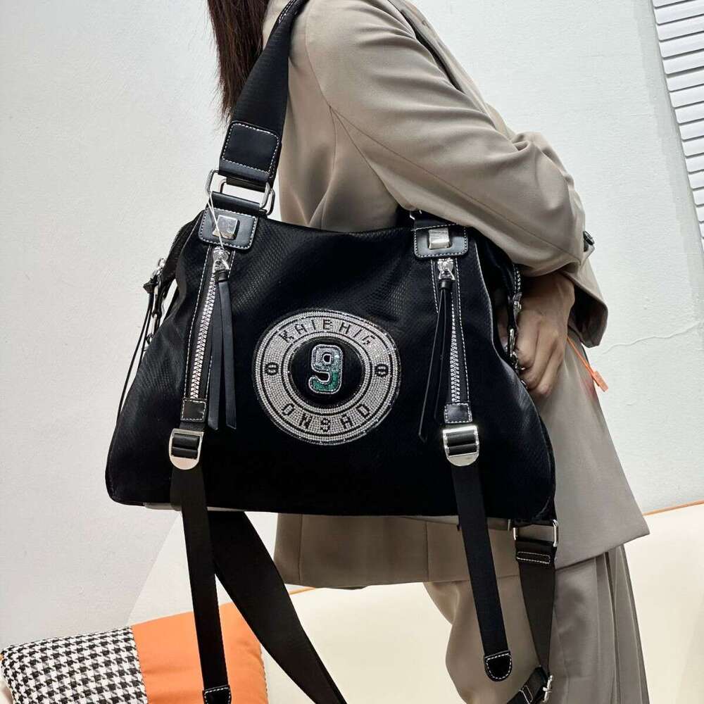 2024 New Fashion Diamond-Encrusted French Style High-End Tote Single Shoulder Crossbody Versatile Large Capacity Women's Bag