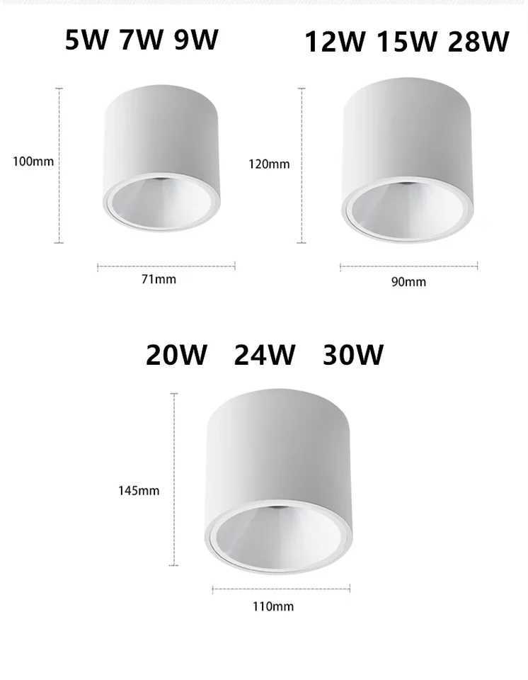 2023 IP65 Waterproof LED Downlight Ceiling Spotlights Living Lamp Nordic Lighting For Kitchen Aisle Spot light Surface mountedXJ2500613
