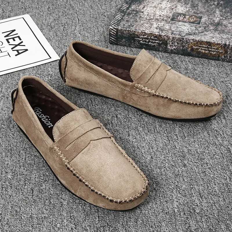 Trend Suede Men Casual Shoes Breathable Comfort Slip- Mens Driving Shoes Fi Men Lazy Shoes Luxury Brand Loafers XJ250614