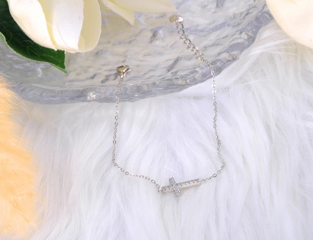 Lokaer Religious Cross Charm Bracelets For Women Men Classic Stainless Steel Cubic Zirconia Jewelry Pulseras Mujer B23005 250610