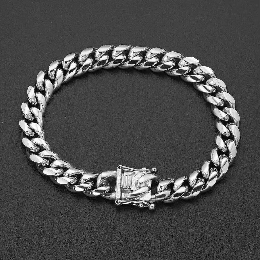 Custom 15Mm Real Sterling Sier Gold Plating Hip Hop Fine Jewelry Necklace Miami Cuban Link Chain