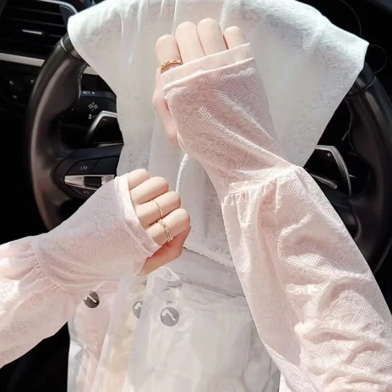 Women UV Protection Arm Sleeves Gradient Butterfly Ice Silk Sunscreen Sleeve Outdoor Riding Driving Sun Protection Arm Sleeves 250610